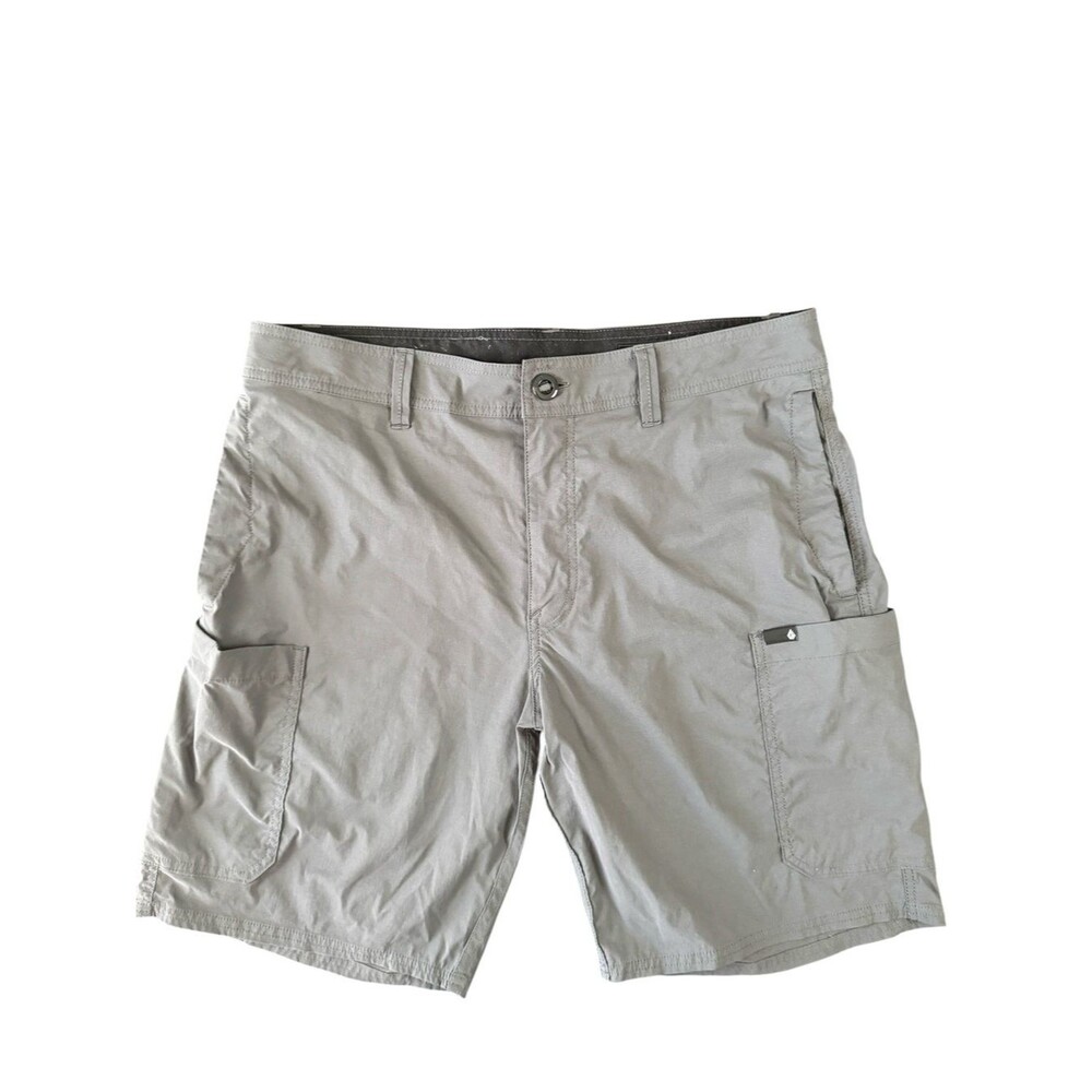 Volcom Men's Light Gray Cargo Shorts Performance 34